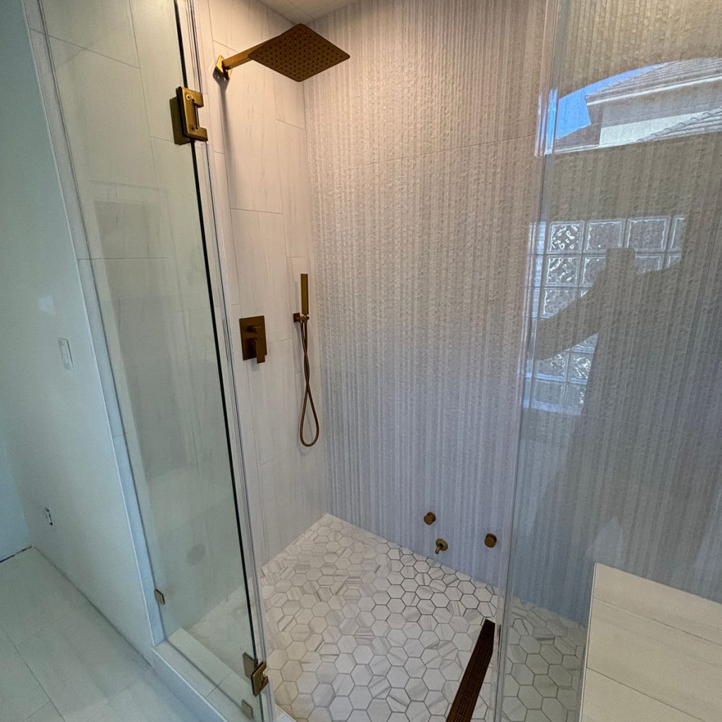 Gold Fixture Shower