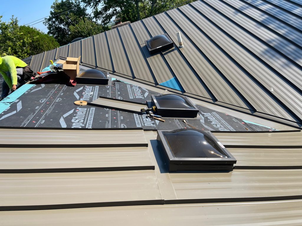 Metal Roof Skylight Installation