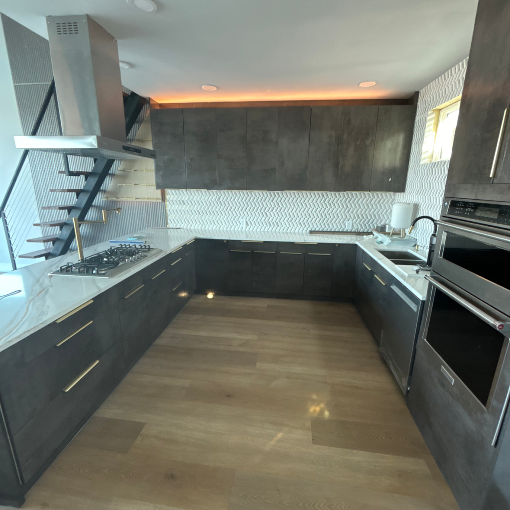 Modern Dark Kitchen Remodel