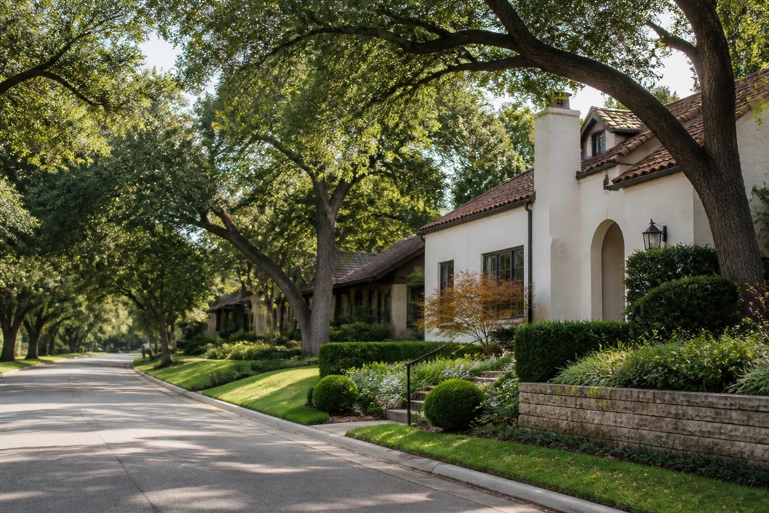 Charming Rollingwood neighborhood with tree-lined streets and calm atmosphere.